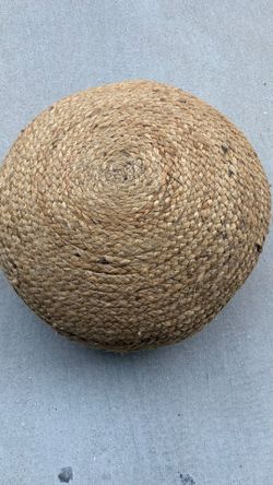 Round braided Pouf or ottoman
