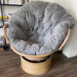 Rocking Swiveling Papasan Chair With Cushion Or Without