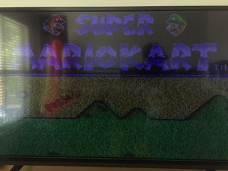 Nintendo SNES w/ Super Mario Kart Game Cartridge + all connections