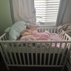 Free White Used Crib And Mattress 