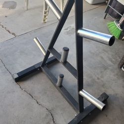 Big Heavy Duty 6 Peg Olympic Weight Rack...Not The Cheap Kind...