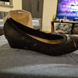 Dark Brown Wedge Pumps Size 8