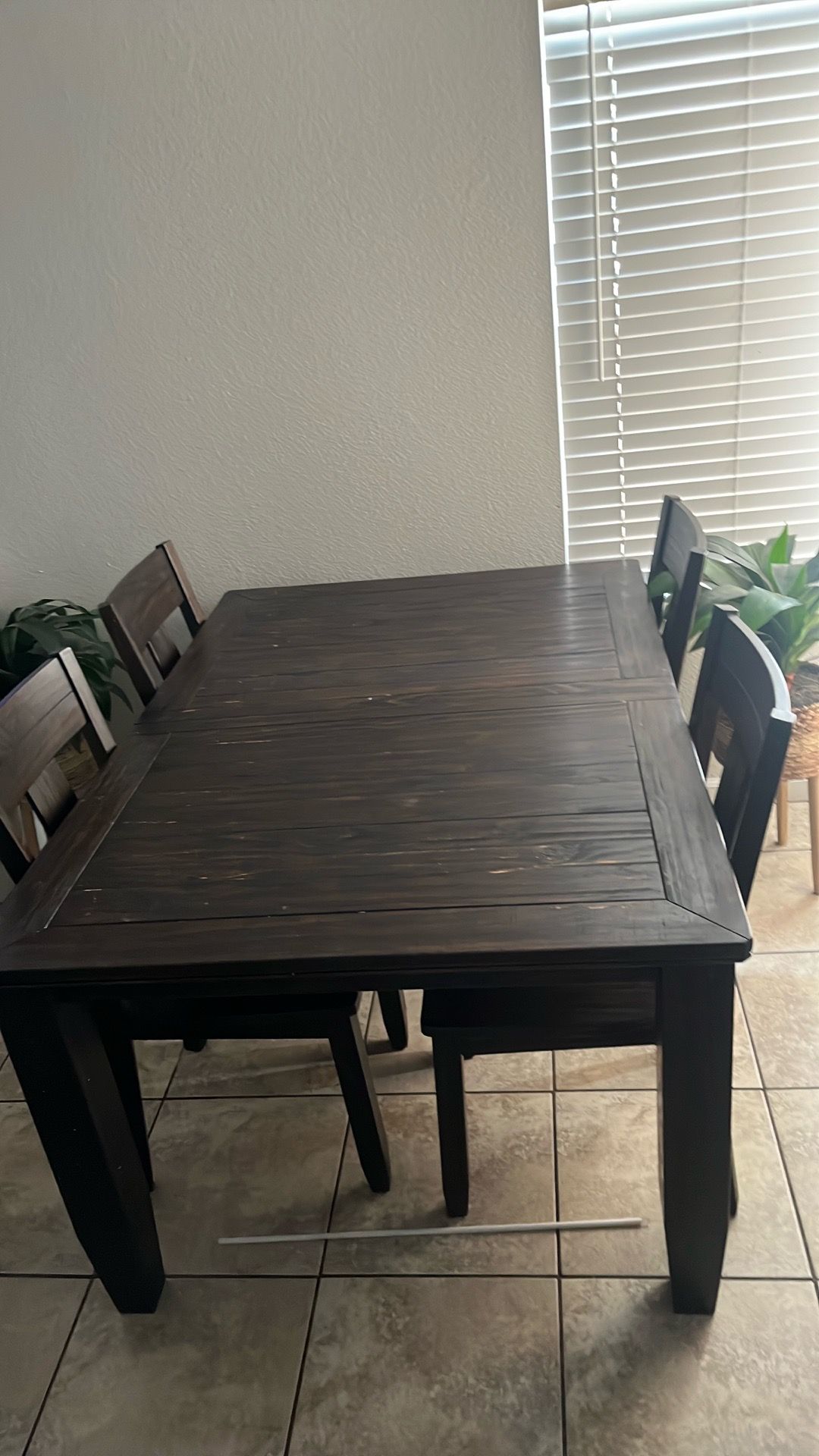Wooden kitchen dining table