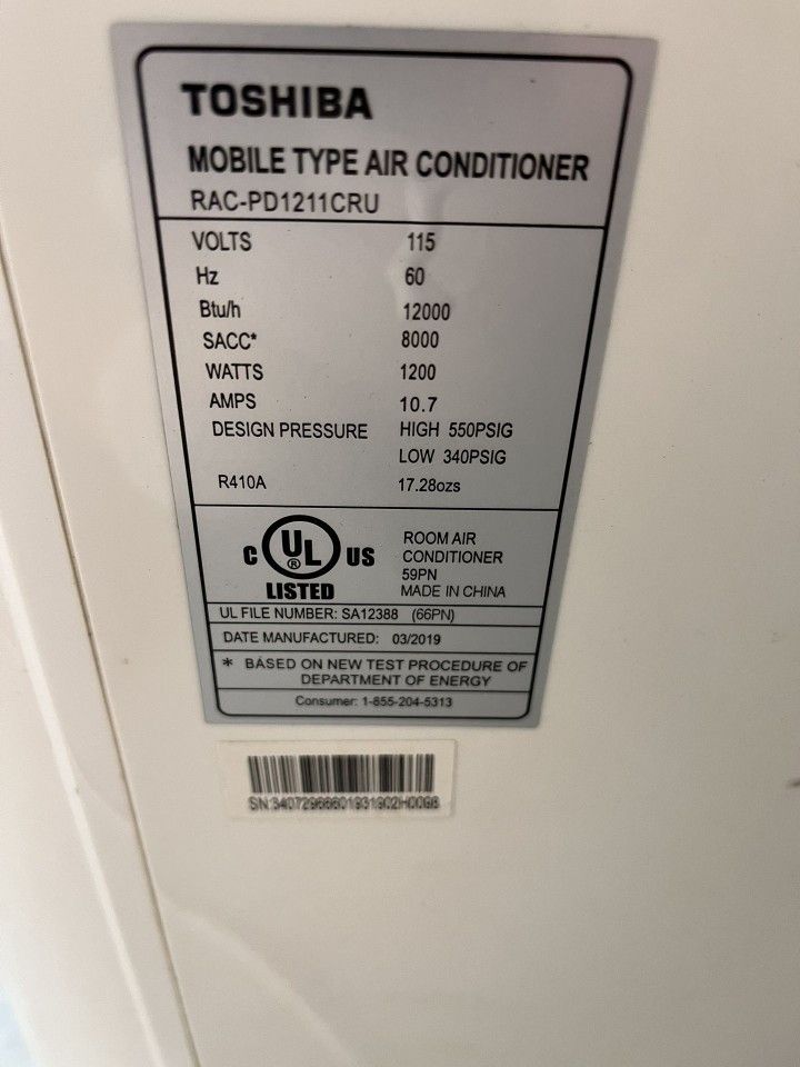 Toshiba Mobile Type Air Conditioner