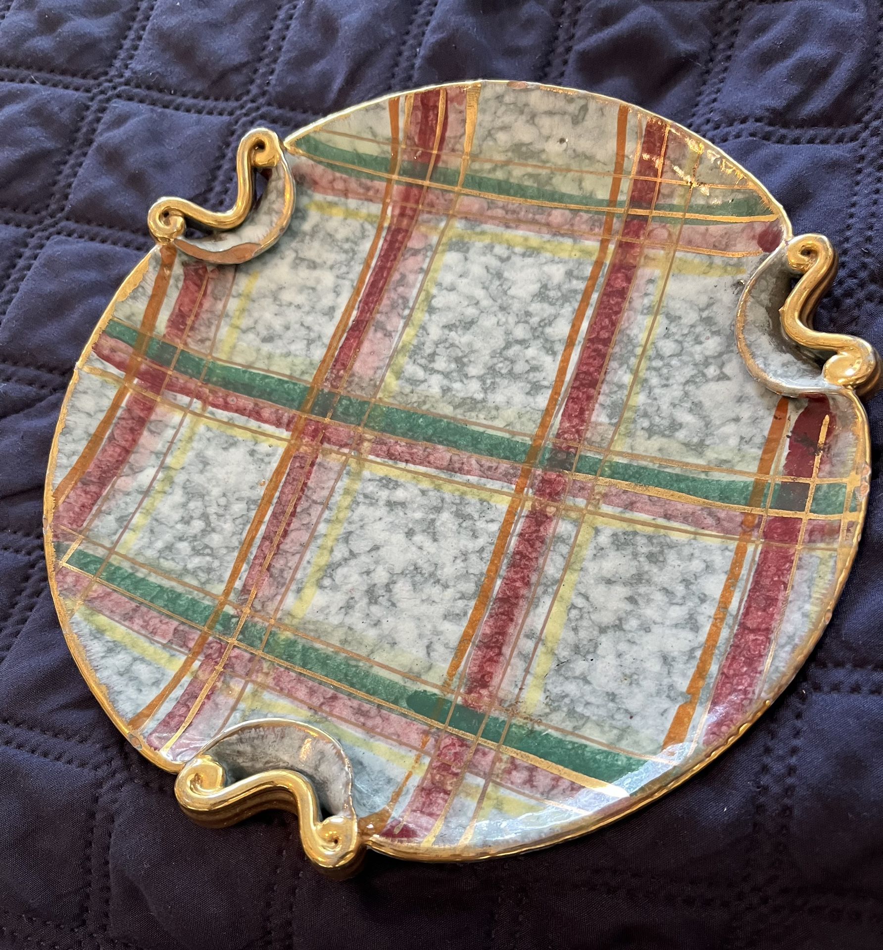 JBH Italian Art Pottery Dish - 8 inch - Marked with Italy 17-18