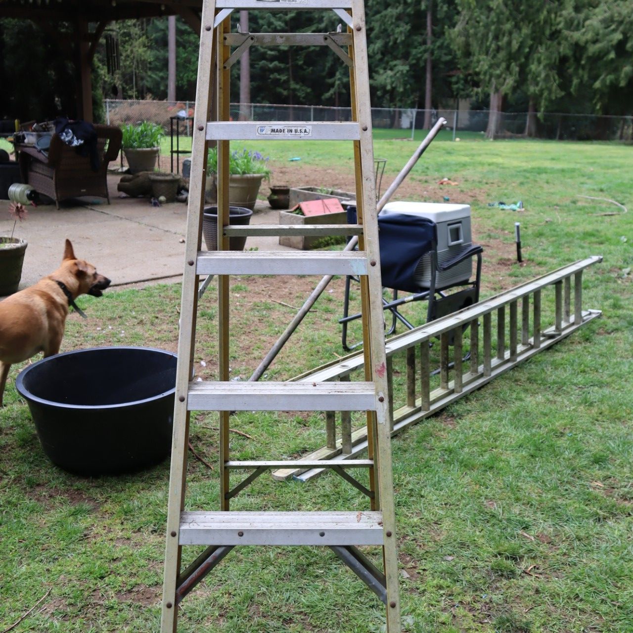 Werner fibreglass / Aluminum ladder 40.00