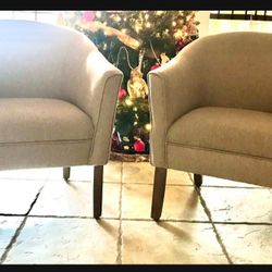 Two Barrel Styled Armchairs