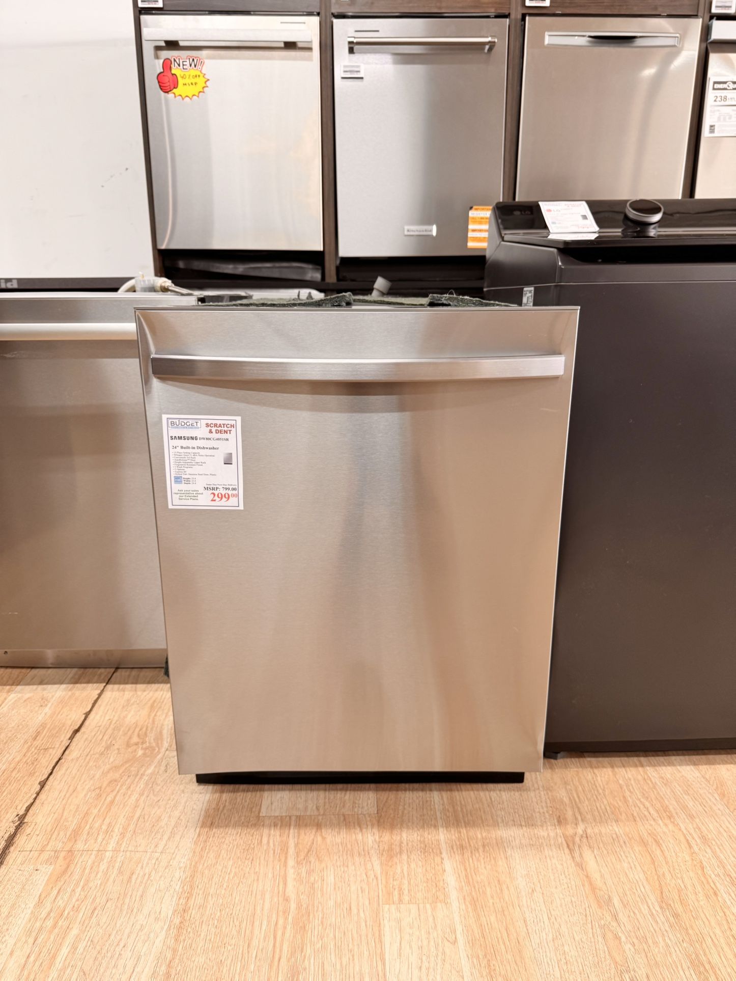 New Samsung  24 Inch Fully Integrated Dishwasher DW80CG4051SR