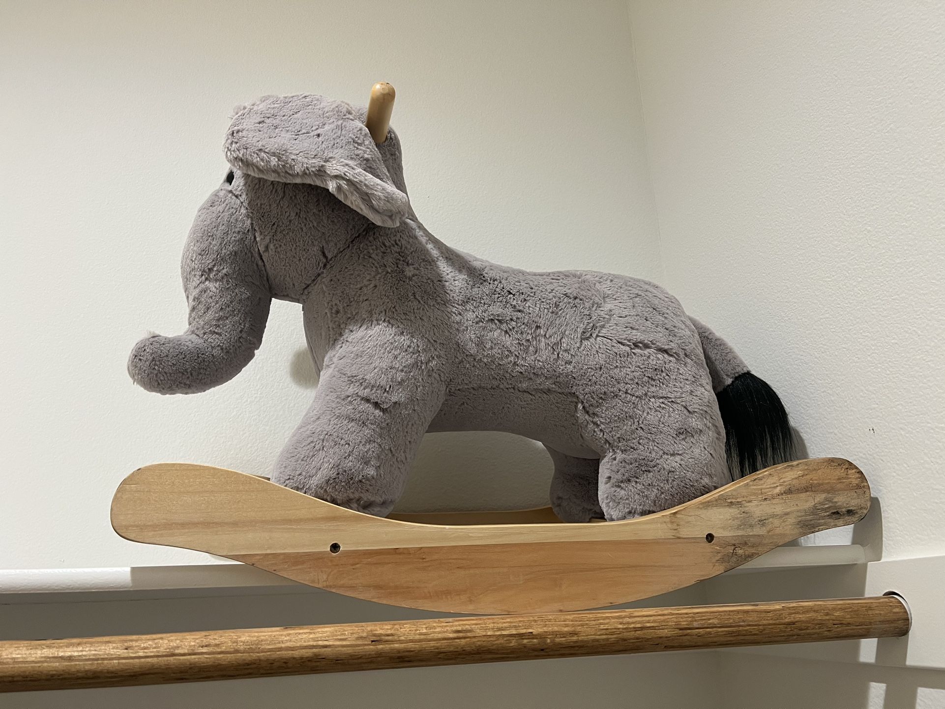 Pottery Barn Elephant Doll Rocker Toy