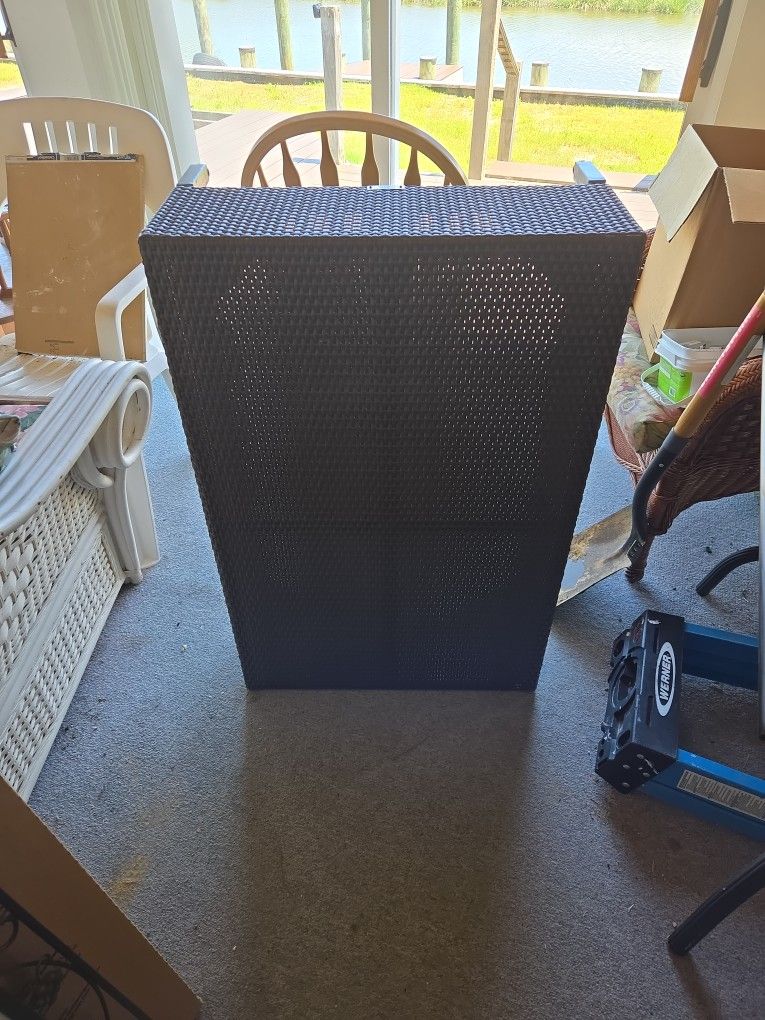 Brown Wicker Table