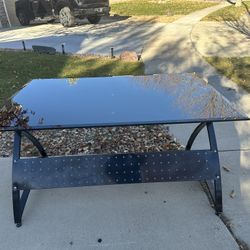 Black Glass Table 