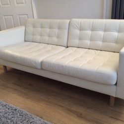 White Mid Century Modern Sofa