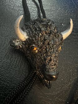 Buffalo Bolo Tie-original-be the only one to own this-Custom Made by Artist-there’s only one