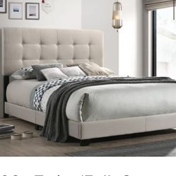 Brand New Full Size Beige Bed Frame With New Mattress/Fast Delivery 