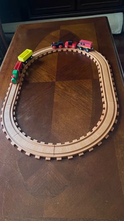 Train track with trains