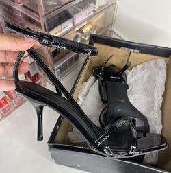 Black Strappy Heels 8.5