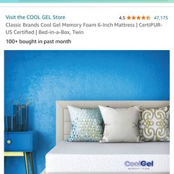 Twin Memory Foam Gel Bed - Pickup Free