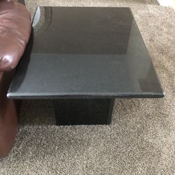 Black Granite End Table/Side Table