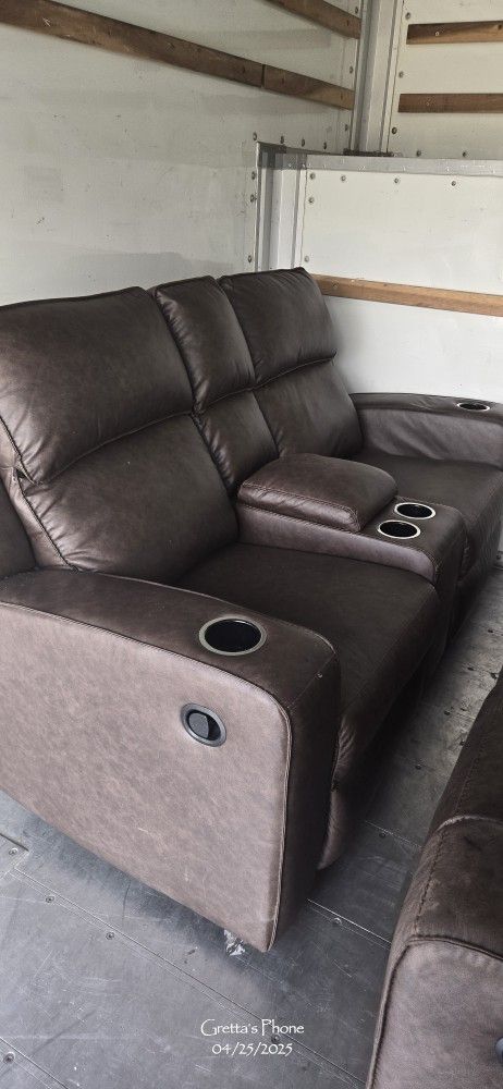 Brown Recliner Set