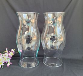 Candle shade glass hurricane 12”