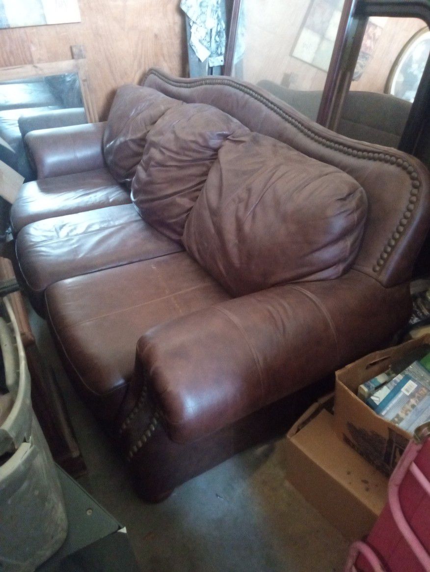 Brown Luxury Leather Couch