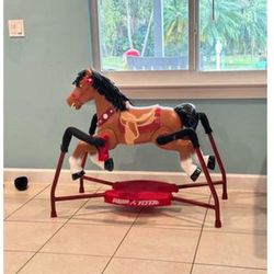 Interactive Riding Horse – Brown Ride-On Pony with Sounds | Ages 2–6 | New in Box