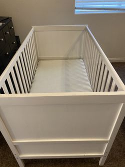 Baby Crib White By IKEA Including The Mattress