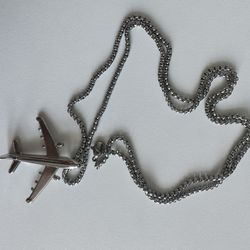 Airplane Charm Pendant Necklace