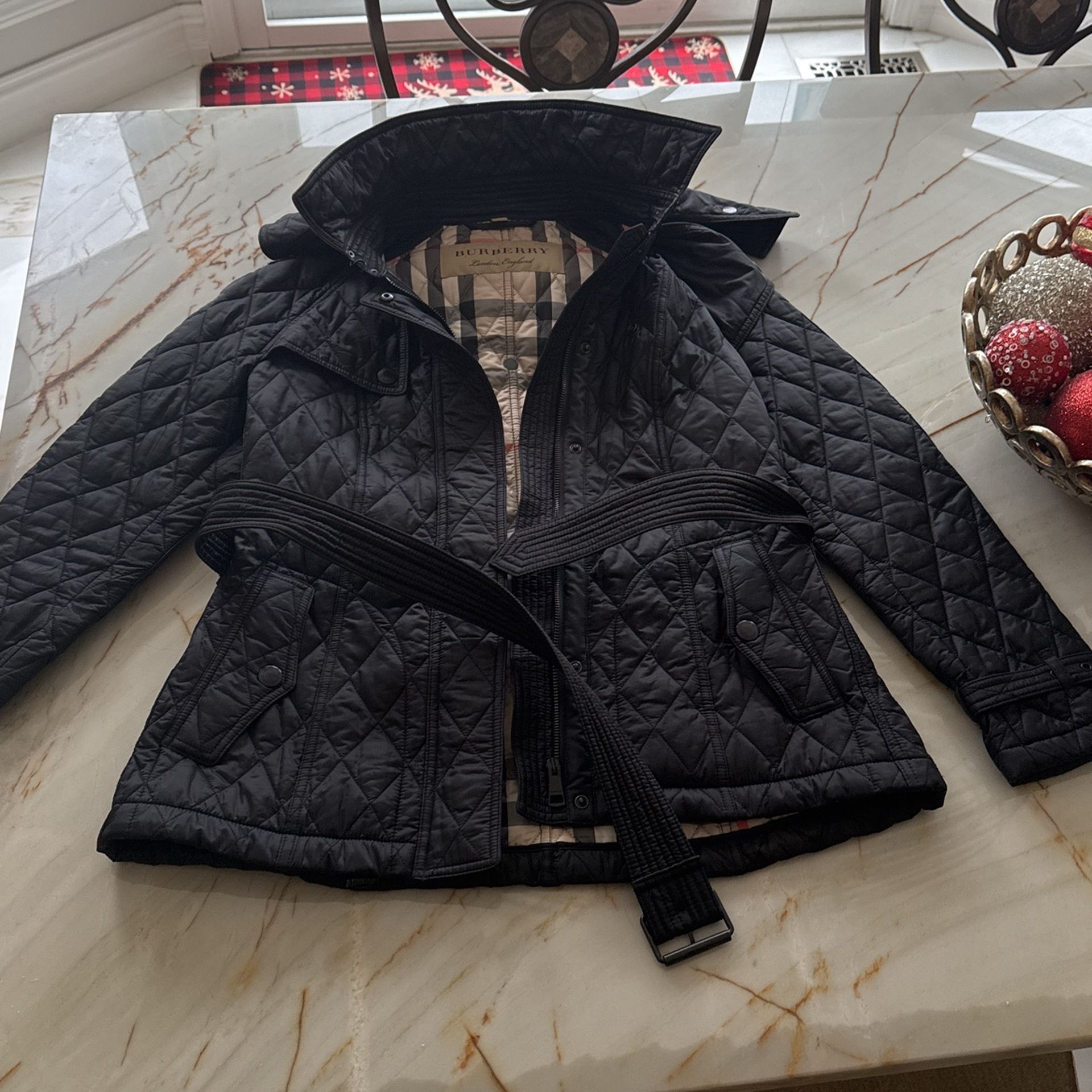 Burberry Quilted Hooded Jacket