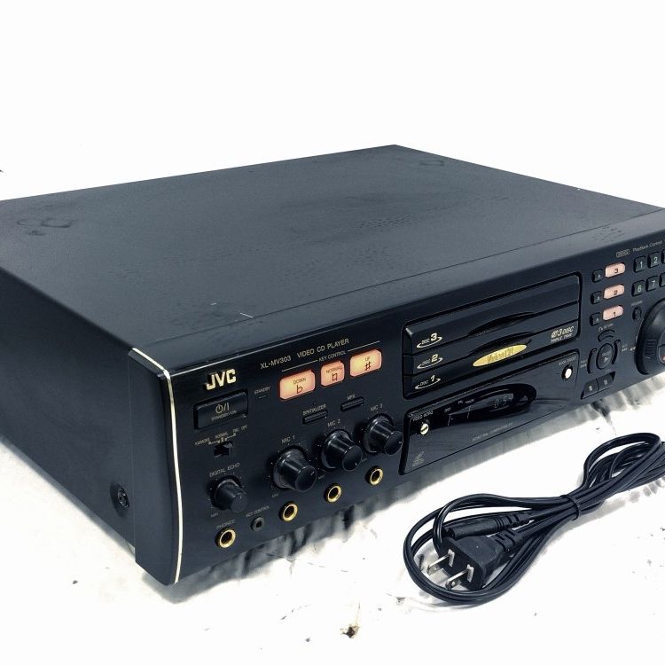 JVC XL-MV303BK 3 Disc Karaoke Video VCD CD Player Changer NTSC