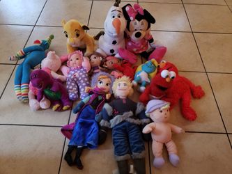 Disney Plush Lot with other