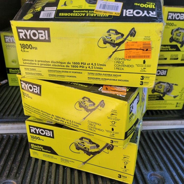 RYOBI1800 PSI 1.2 GPM Cold Water Corded Electric Pressure Washer