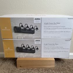 2 Portfolio 4 Light Vanity Bar Fitter Oil-Rubbed Bronze Finish NEW Open Box