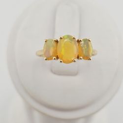 10k gold opal ring