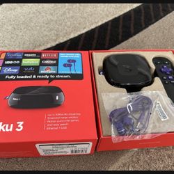Roku 3 Streaming Player. New!