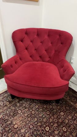 tufted velvet barrel chair