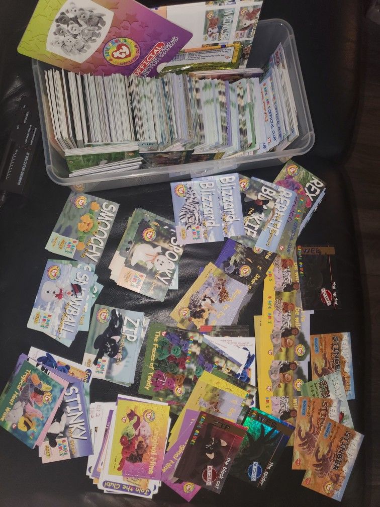Huge Lot Of Ty Beanie Baby Cards!