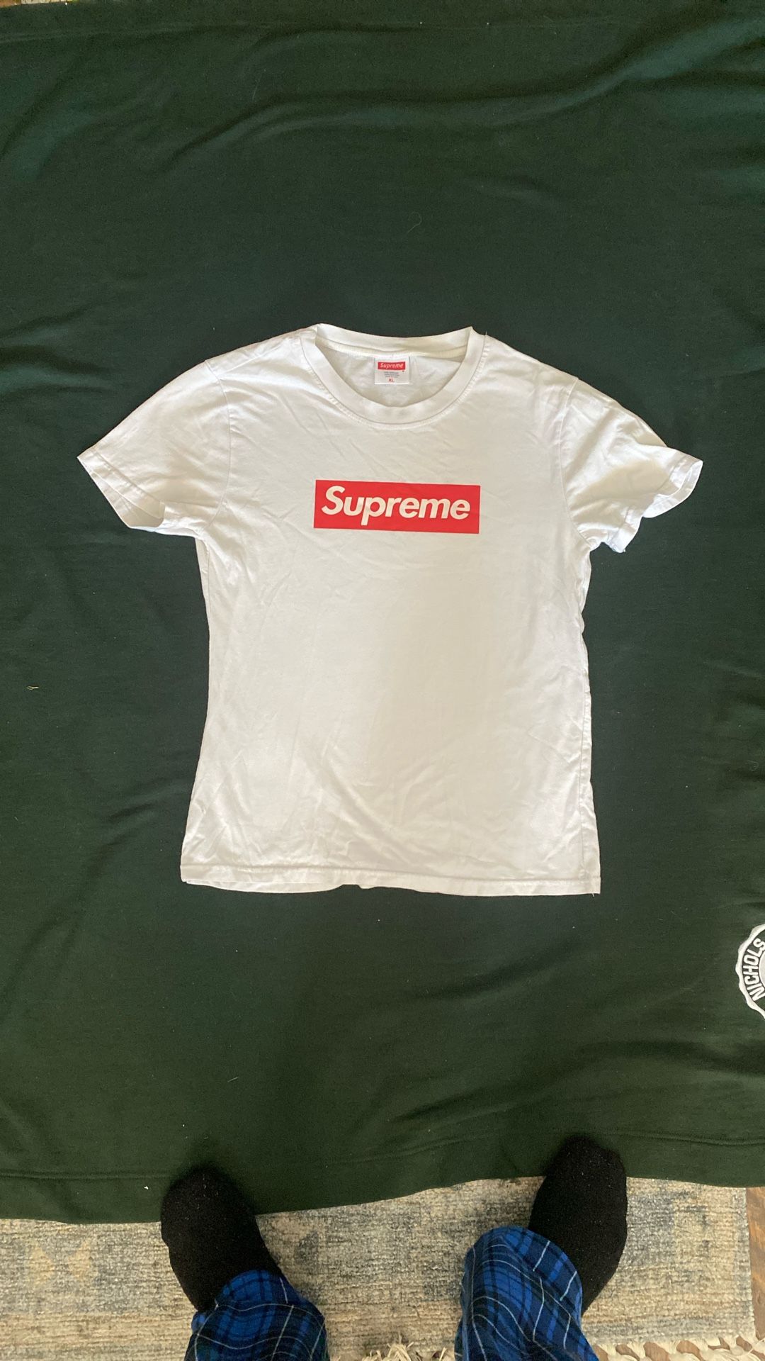 Supreme Box Logo White Shirt Youth XL