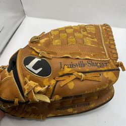 LOUISVILLE SLUGGER W125 Brown Leather GLOVE Padding 12.5” EZ-Loc Strap RHT