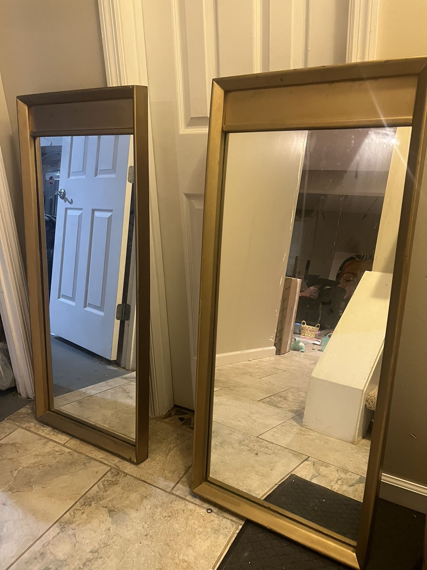Antique mirror in gold color