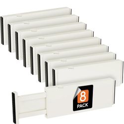 8-Pack Adjustable Drawer Dividers – Brand New in Box