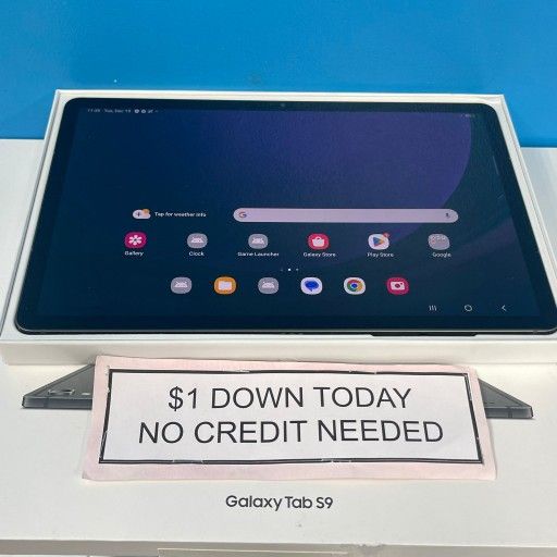 Samsung Galaxy Tab S9 PAYMENTS AVAILABLE $1 Down Today