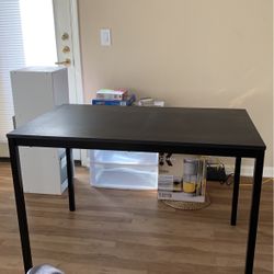 Black Kitchen Table Wood w/ Metal Frame