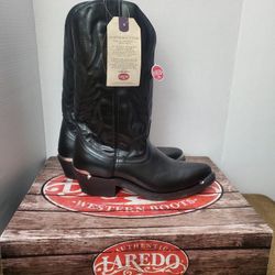 Men's Size 10D Laredo Black Trucker Cowboy Boots