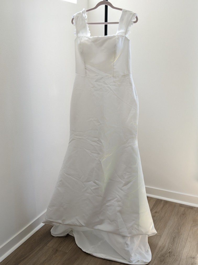 Bride Size 16 Ivory Wedding Dress Off Shoulder Gown