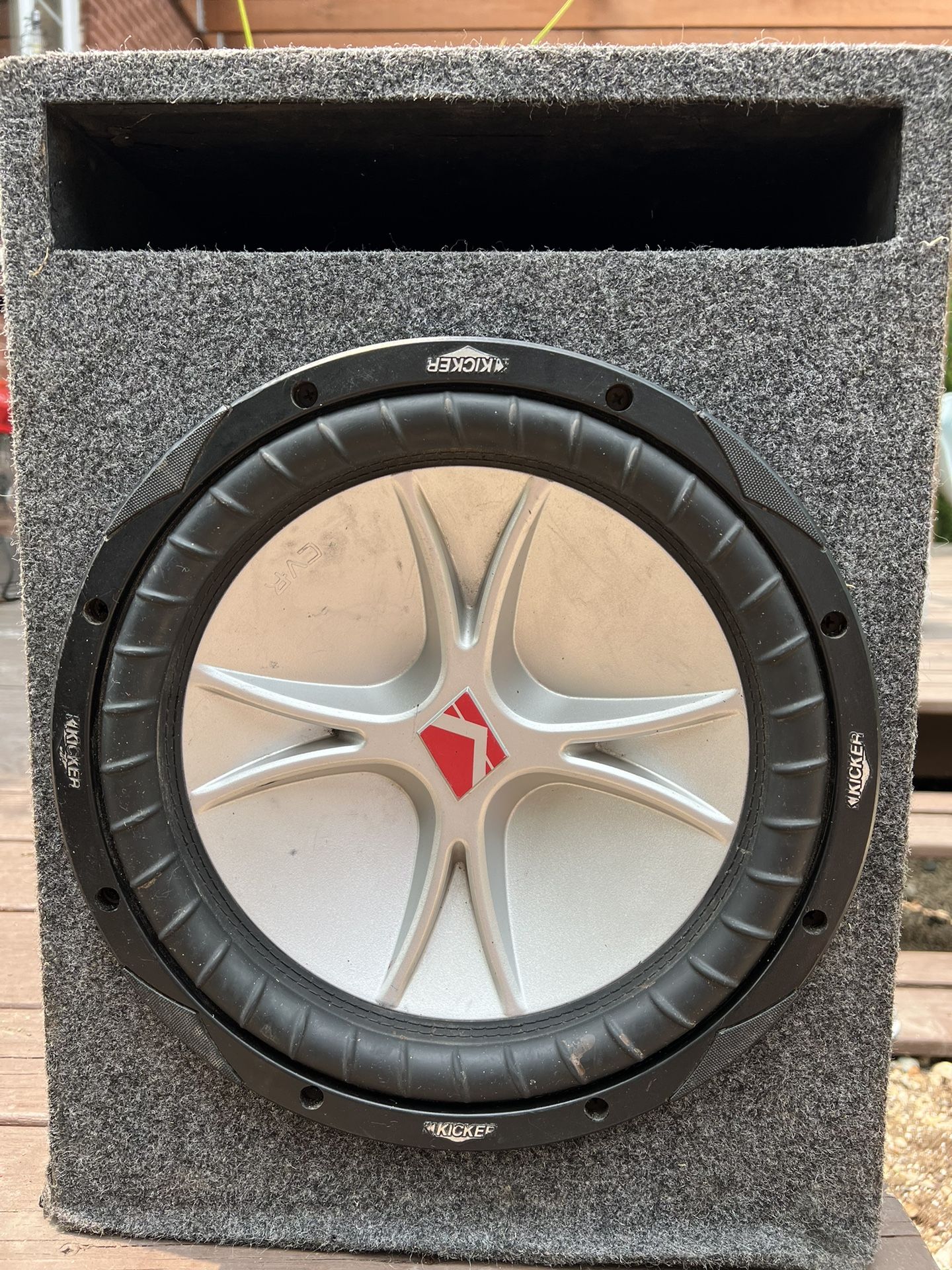 kicker CVR subwoofer 12” in ported box. 175 total with box