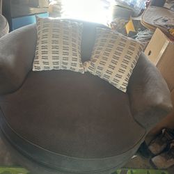 Grey Circle Couches 