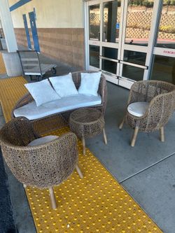 Outdoor Couch, Chair, and Table Set