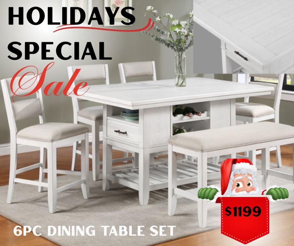 6 Pc Dining Table Set 