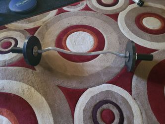 Curly bar with plates
